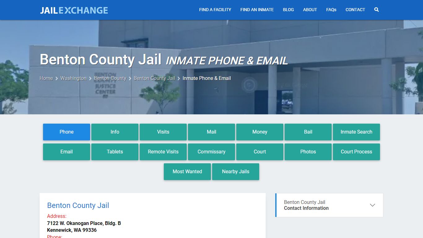 Inmate Phone - Benton County Jail, WA - Jail Exchange